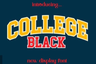 College Black Font Design Ideas and Inspiration