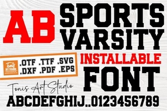 Varsity Fonts for Sports Design Projects
