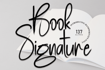 Book Signature Font Designs for Your Creative Projects