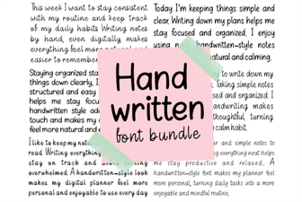 Creative Projects with Handwritten Font Bundles