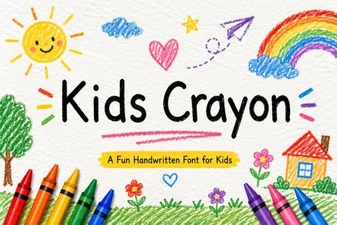 Creative Crayon Fonts for Kid-Friendly Designs